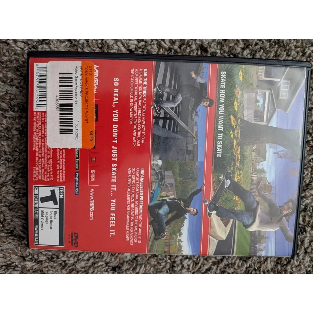 Tony Hawk's Project 8 (Sony PlayStation 2, 2006) no manual‎ Video Game